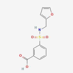 molecular formula C12H11NO5S B1331920 3-{[(2-Furylmethyl)amino]sulfonyl}benzoic acid CAS No. 603118-18-9