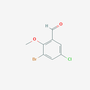 molecular formula C8H6BrClO2 B1331925 3-Bromo-5-chloro-2-methoxybenzaldehyde CAS No. 25299-26-7