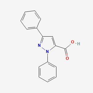 molecular formula C16H12N2O2 B1331937 1,3-diphenyl-1H-pyrazole-5-carboxylic acid CAS No. 964-42-1