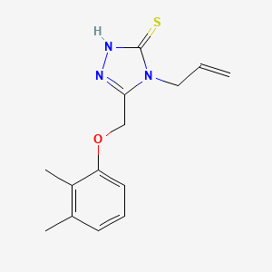 molecular formula C14H17N3OS B1331956 4-allyl-5-[(2,3-dimethylphenoxy)methyl]-4H-1,2,4-triazole-3-thiol CAS No. 669705-39-9
