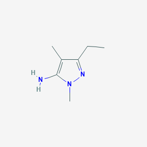 molecular formula C7H13N3 B1331969 3-ethyl-1,4-dimethyl-1H-pyrazol-5-amine CAS No. 21018-62-2
