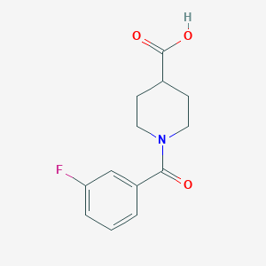 molecular formula C13H14FNO3 B1331971 1-(3-Fluorobenzoyl)piperidine-4-carboxylic acid CAS No. 436093-13-9