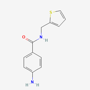 molecular formula C12H12N2OS B1331975 4-amino-N-(thiophen-2-ylmethyl)benzamide CAS No. 436095-49-7