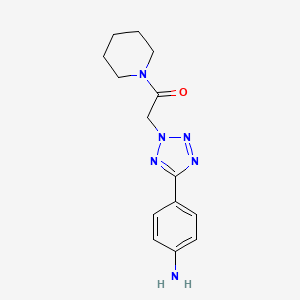 molecular formula C14H18N6O B1331976 2-[5-(4-Amino-phenyl)-tetrazol-2-yl]-1-piperidin-1-yl-ethanone CAS No. 436092-93-2