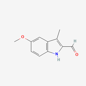 molecular formula C11H11NO2 B1331977 5-Methoxy-3-methyl-1H-indole-2-carbaldehyde CAS No. 30464-90-5