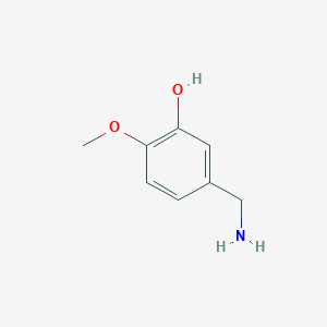 molecular formula C8H11NO2 B1331978 5-(Aminomethyl)-2-methoxyphenol CAS No. 89702-89-6
