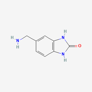 molecular formula C8H9N3O B1331985 2H-Benzimidazol-2-one, 5-(aminomethyl)-1,3-dihydro- CAS No. 797809-19-9