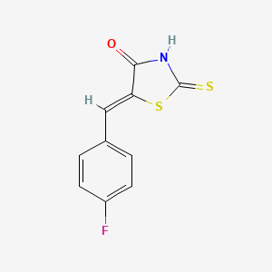 molecular formula C10H6FNOS2 B1331989 (5E)-5-(4-fluorobenzylidene)-2-mercapto-1,3-thiazol-4(5H)-one CAS No. 402-93-7