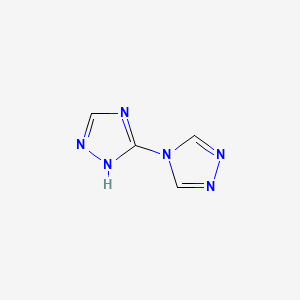 molecular formula C4H4N6 B1332004 2H-3,4'-bi-1,2,4-triazole CAS No. 68984-29-2
