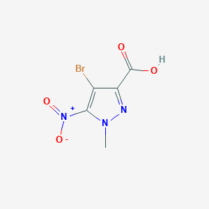 molecular formula C5H4BrN3O4 B1332007 4-BROMO-1-METHYL-5-NITRO-1H-PYRAZOLE-3-CARBOXYLIC ACID CAS No. 84547-91-1