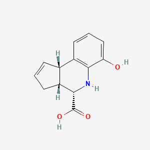 molecular formula C13H13NO3 B1332012 (3aR,4S,9bS)-6-hydroxy-3a,4,5,9b-tetrahydro-3H-cyclopenta[c]quinoline-4-carboxylic acid CAS No. 1415811-61-8