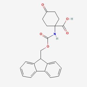 molecular formula C22H21NO5 B1332017 N-FMOC-AMINO-4-KETOCYCLOHEXYLCARBOXYLIC ACID CAS No. 285996-74-9