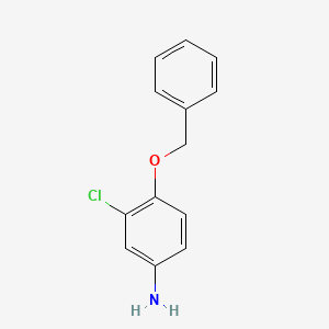 molecular formula C13H12ClNO B1332019 4-苄氧基-3-氯苯胺 CAS No. 59404-86-3