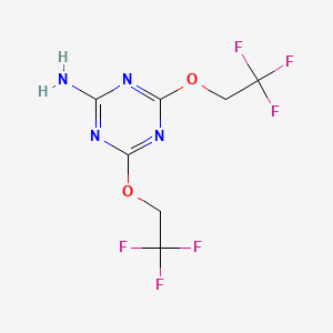 molecular formula C7H6F6N4O2 B1332038 4,6-双(2,2,2-三氟乙氧基)-1,3,5-三嗪-2-胺 CAS No. 301211-00-7