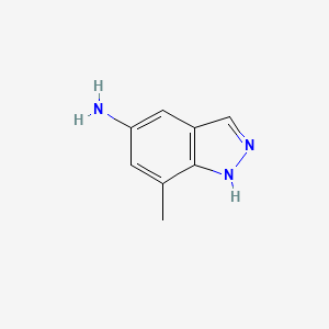 molecular formula C8H9N3 B1332046 7-methyl-1H-indazol-5-amine CAS No. 844882-18-4