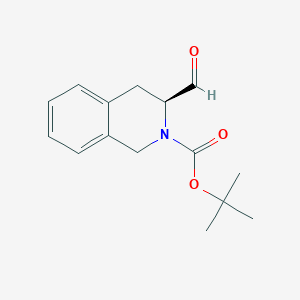 molecular formula C15H19NO3 B133205 (S)-tert-Butyl 3-formyl-3,4-dihydroisoquinoline-2(1H)-carboxylate CAS No. 145525-27-5