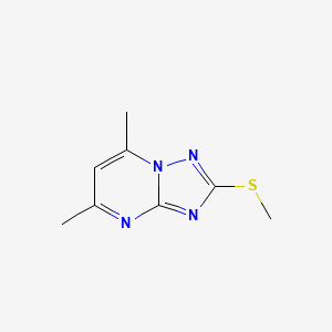 molecular formula C8H10N4S B1332055 5,7-Dimethyl-2-(methylsulfanyl)-[1,2,4]triazolo[1,5-a]pyrimidine CAS No. 51646-19-6