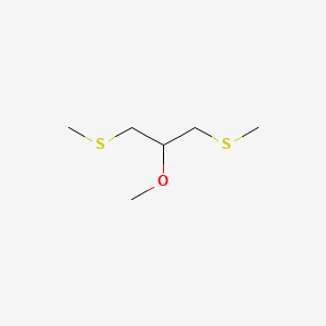 molecular formula C6H14OS2 B1332071 1,3-Bis(methylthio)-2-methoxypropane CAS No. 31805-84-2