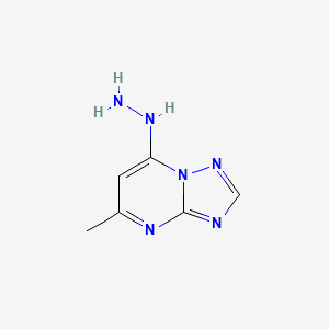 molecular formula C6H8N6 B1332074 7-Hydrazinyl-5-methyl-[1,2,4]triazolo[1,5-a]pyrimidine CAS No. 37140-08-2
