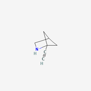 molecular formula C7H9N B13321394 1-Ethynyl-2-azabicyclo[2.1.1]hexane 