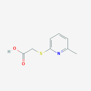 molecular formula C8H9NO2S B13321455 2-((6-Methylpyridin-2-yl)thio)acetic acid 