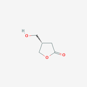 molecular formula C5H8O3 B13321738 (4S)-4-(Hydroxymethyl)oxolan-2-one CAS No. 80656-71-9