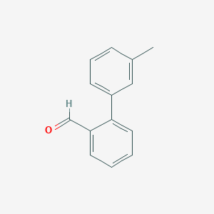 molecular formula C14H12O B1332197 2-(3-Methylphenyl)benzaldehyde CAS No. 216443-17-3