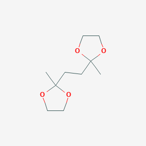 molecular formula C10H18O4 B133220 2-甲基-2-[2-(2-甲基-1,3-二氧杂环戊烷-2-基)乙基]-1,3-二氧杂环戊烷 CAS No. 944-26-3