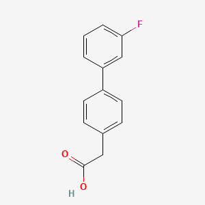 molecular formula C14H11FO2 B1332201 4-(3-Fluorophenyl)phenylacetic acid CAS No. 5002-38-0