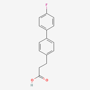 molecular formula C15H13FO2 B1332202 [1,1'-Biphenyl]-4-propanoicacid, 4'-fluoro- CAS No. 893641-10-6