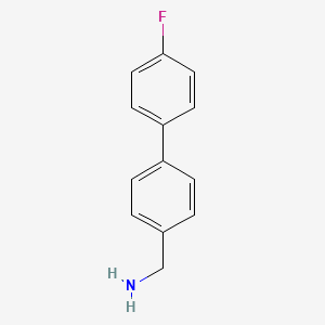 molecular formula C13H12FN B1332206 4'-FLUORO-BIPHENYL-4-METHANamine CAS No. 776291-03-3