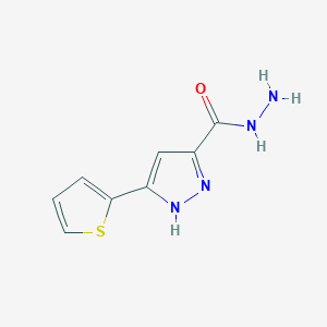 molecular formula C8H8N4OS B1332208 5-(2-thienyl)-1H-pyrazole-3-carbohydrazide CAS No. 92352-25-5