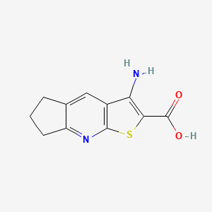 molecular formula C11H10N2O2S B1332213 3-Amino-6,7-dihydro-5H-cyclopenta[b]thieno-[3,2-e]pyridine-2-carboxylic acid CAS No. 166113-90-2