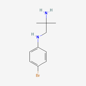 molecular formula C10H15BrN2 B13322166 N1-(4-Bromophenyl)-2-methylpropane-1,2-diamine 