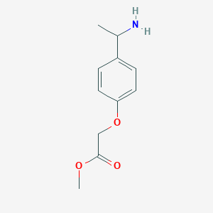 molecular formula C11H15NO3 B13322863 Methyl 2-(4-(1-aminoethyl)phenoxy)acetate 