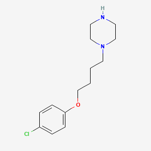 molecular formula C14H21ClN2O B1332296 1-[4-(4-氯苯氧基)-丁基]-哌嗪 CAS No. 401805-13-8