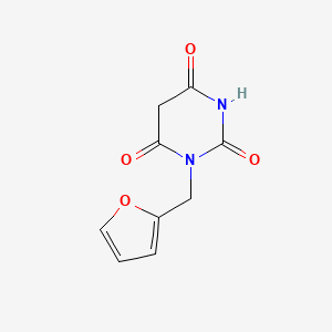molecular formula C9H8N2O4 B1332316 1-(Furan-2-ylmethyl)-1,3-diazinane-2,4,6-trione CAS No. 361992-29-2