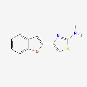 molecular formula C11H8N2OS B1332322 4-Benzofuran-2-yl-thiazol-2-ylamine CAS No. 3084-04-6