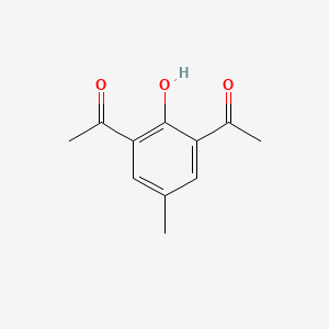 molecular formula C11H12O3 B1332324 1-(3-Acetyl-2-hydroxy-5-methyl-phenyl)-ethanone CAS No. 55108-28-6