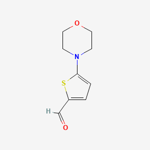 molecular formula C9H11NO2S B1332339 5-Morpholino-2-thiophenecarbaldehyde CAS No. 24372-49-4