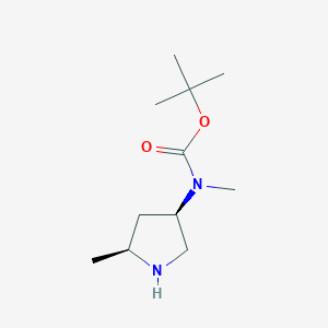 molecular formula C11H22N2O2 B13323810 tert-Butyl methyl((3R,5S)-5-methylpyrrolidin-3-yl)carbamate 
