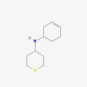molecular formula C11H19NS B13323818 N-(Cyclohex-3-en-1-yl)tetrahydro-2H-thiopyran-4-amine 