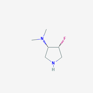 molecular formula C6H13FN2 B13323843 Rel-(3S,4R)-4-fluoro-N,N-dimethylpyrrolidin-3-amine 
