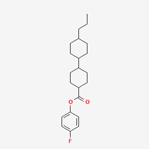 molecular formula C22H31FO2 B1332409 [1,1'-Bicyclohexyl]-4-carboxylic acid, 4'-propyl-, 4-fluorophenyl ester CAS No. 81701-13-5