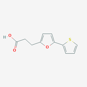 molecular formula C11H10O3S B1332417 3-(5-Thiophen-2-yl-furan-2-yl)-propionic acid CAS No. 24090-38-8