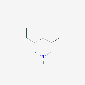 molecular formula C8H17N B13324190 3-Ethyl-5-methyl-piperidine 