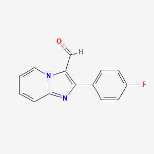 molecular formula C14H9FN2O B1332425 2-(4-Fluorophenyl)imidazo[1,2-a]pyridine-3-carbaldehyde CAS No. 425658-37-3