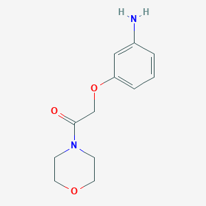 molecular formula C12H16N2O3 B1332428 2-(3-Aminophenoxy)-1-morpholinoethanone CAS No. 184944-87-4
