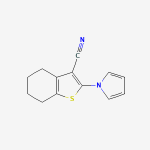 molecular formula C13H12N2S B1332430 2-(1H-pyrrol-1-yl)-4,5,6,7-tetrahydro-1-benzothiophene-3-carbonitrile CAS No. 26176-18-1