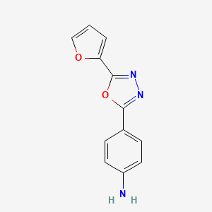 molecular formula C12H9N3O2 B1332437 4-[5-(呋喃-2-基)-1,3,4-噁二唑-2-基]苯胺 CAS No. 337502-10-0